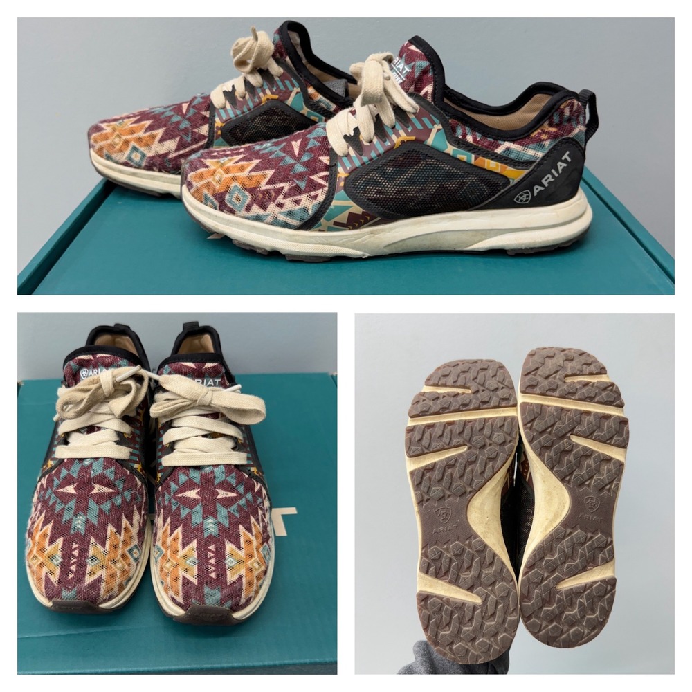 Ariat Fuse Women 6 Multi Color Aztec Southwestern Print Athletic Shoes 10034021